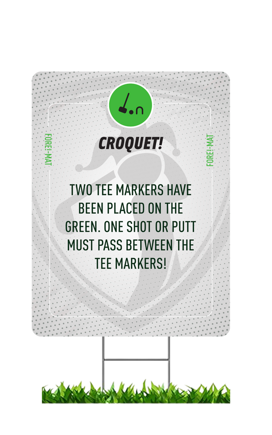 Fore-Mat Tee Sign - Croquet
