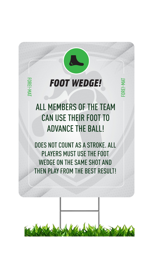 Fore-Mat Tee Sign - Foot Wedge