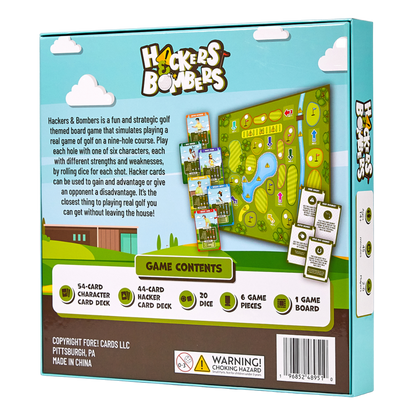 Hackers & Bombers Golf Themed Board Game