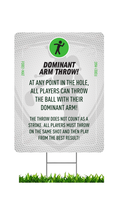 Fore-Mat Tee Sign - Dominant Arm Throw