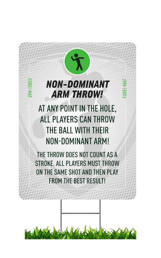Fore-Mat Tee Sign - Non Dominant Arm Throw