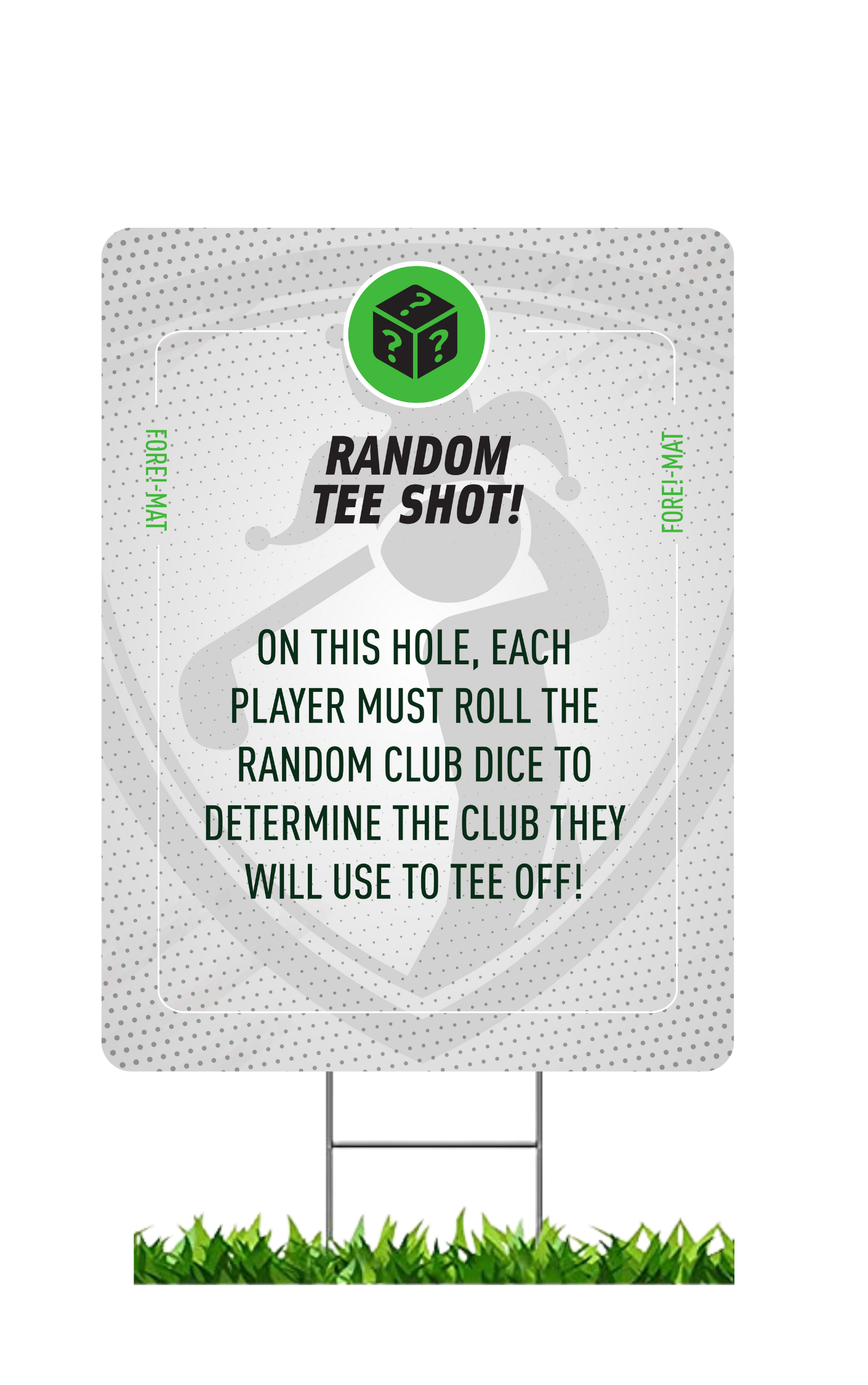 Fore-Mat Tee Sign - Random Tee Shot – Fore Cards