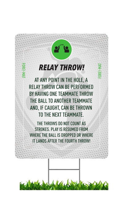 Fore-Mat Tee Sign - Relay Throw