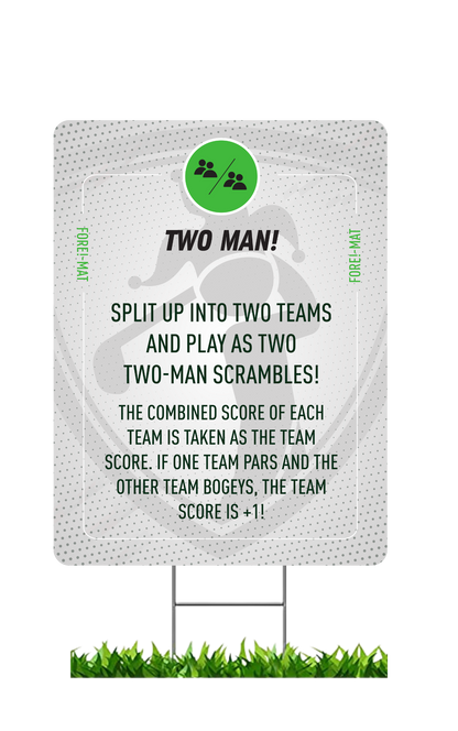 Fore-Mat Tee Sign - Two Man