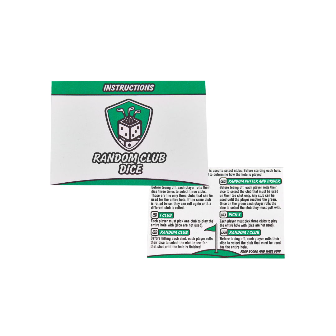 Random Club Dice On-Course Golf Game – Fore Cards